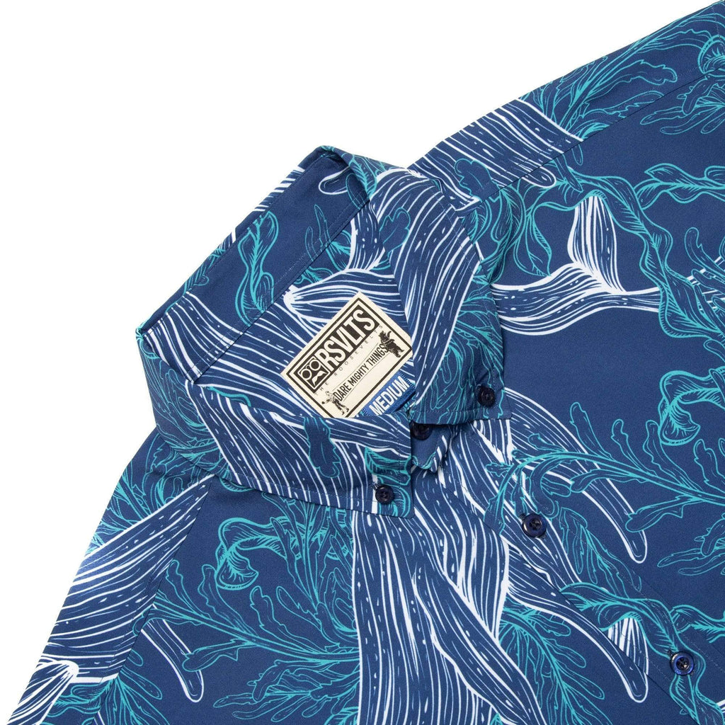 RSVLTS Free Willy KUNUFLEX Short Sleeve Shirt in Blue — detail 4