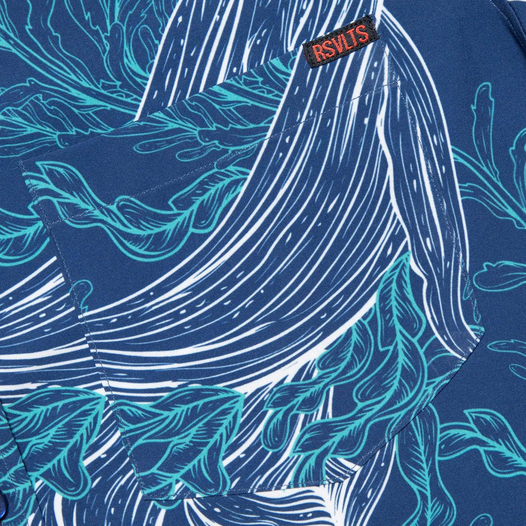 RSVLTS Free Willy KUNUFLEX Short Sleeve Shirt in Blue — detail 5