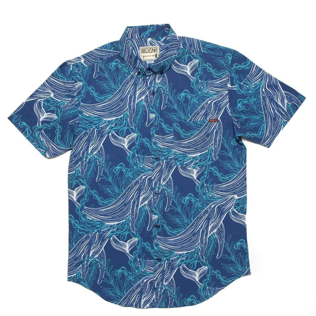 RSVLTS Free Willy KUNUFLEX Short Sleeve Shirt in Blue — detail 2