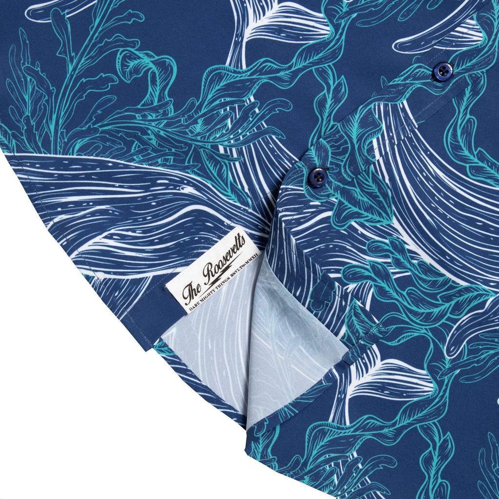 RSVLTS Free Willy KUNUFLEX Short Sleeve Shirt in Blue — detail 6