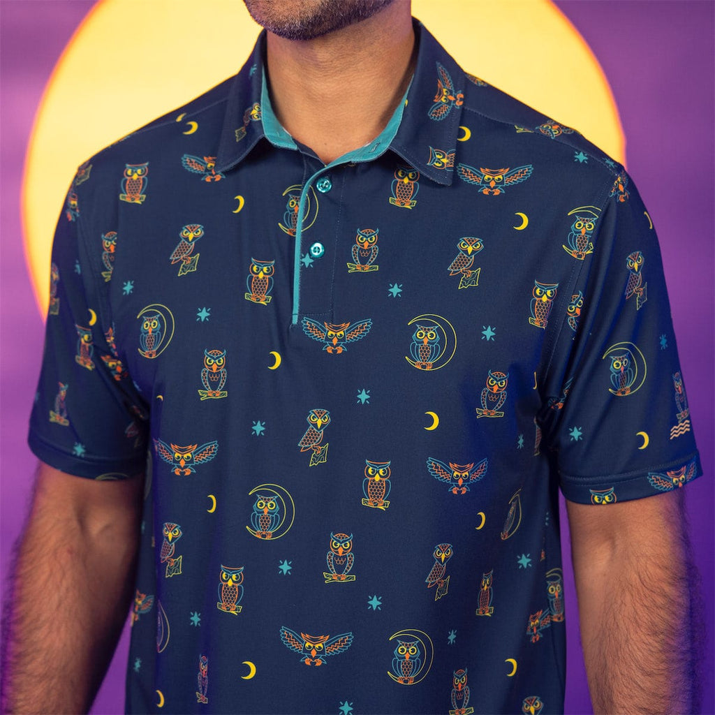 RSVLTS Night Owls All-Day Polo in Blue — front view