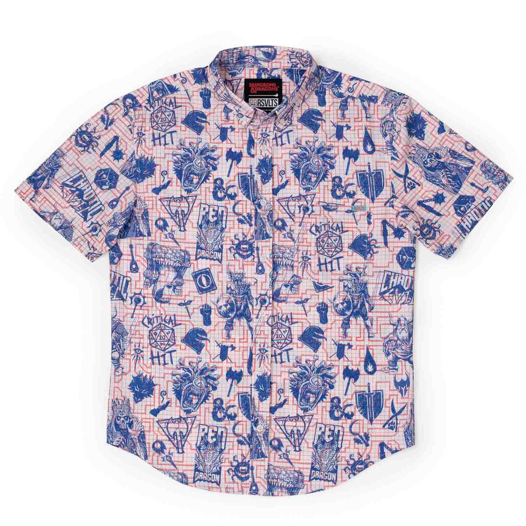 RSVLTS Critical Sketch KUNUFLEX Short Sleeve Shirt in Multicolor — detail 3