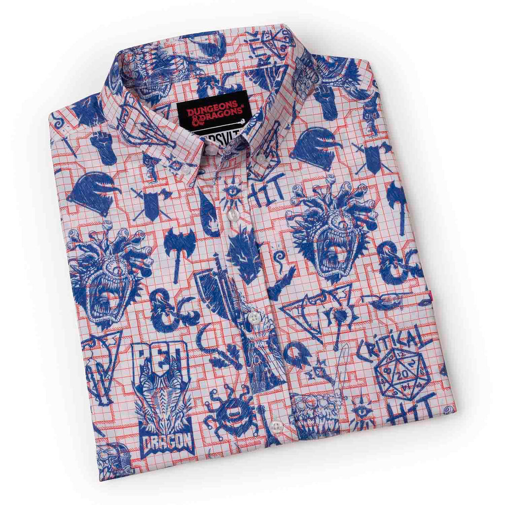 RSVLTS Critical Sketch KUNUFLEX Short Sleeve Shirt in Multicolor — detail 8