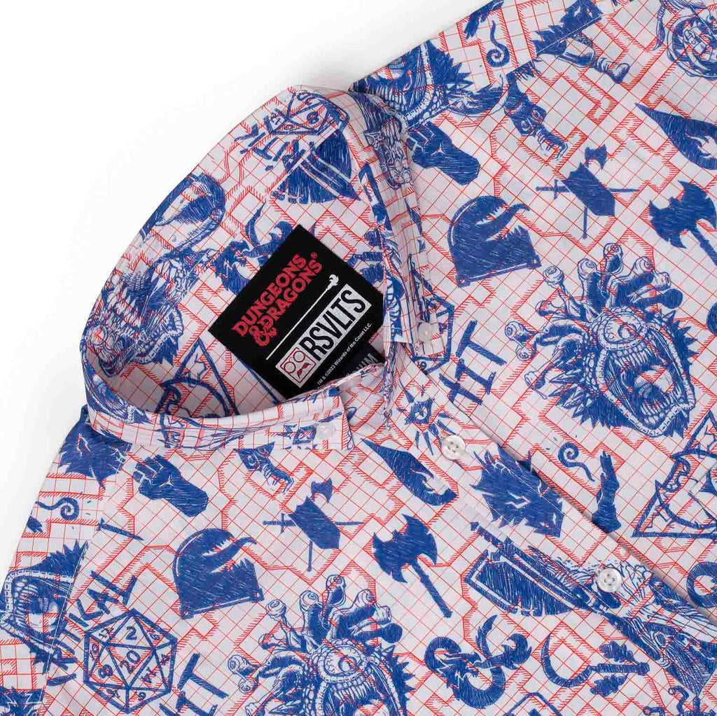RSVLTS Critical Sketch KUNUFLEX Short Sleeve Shirt in Multicolor — detail 5