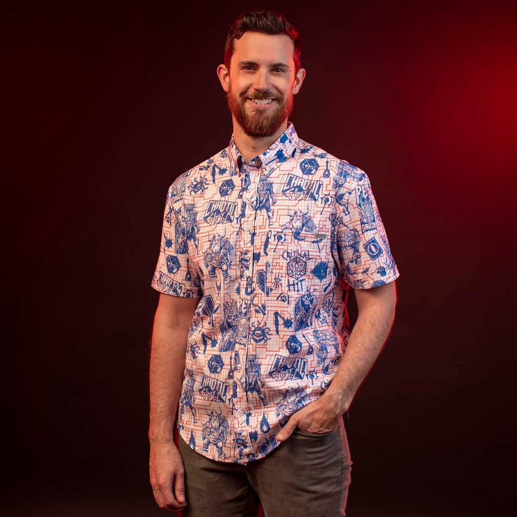 RSVLTS Critical Sketch KUNUFLEX Short Sleeve Shirt in Multicolor — detail 6