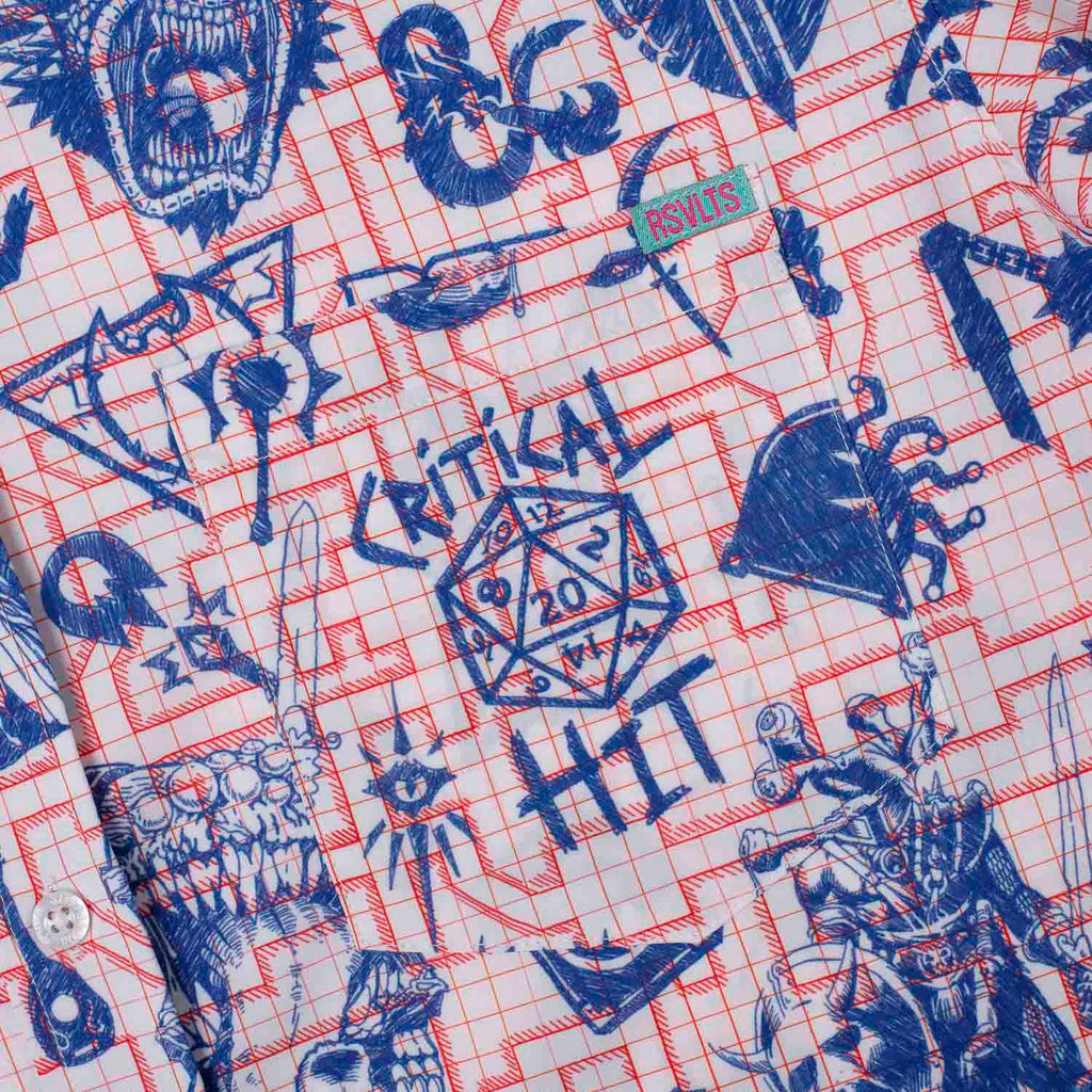 RSVLTS Critical Sketch KUNUFLEX Short Sleeve Shirt in Multicolor — detail 2