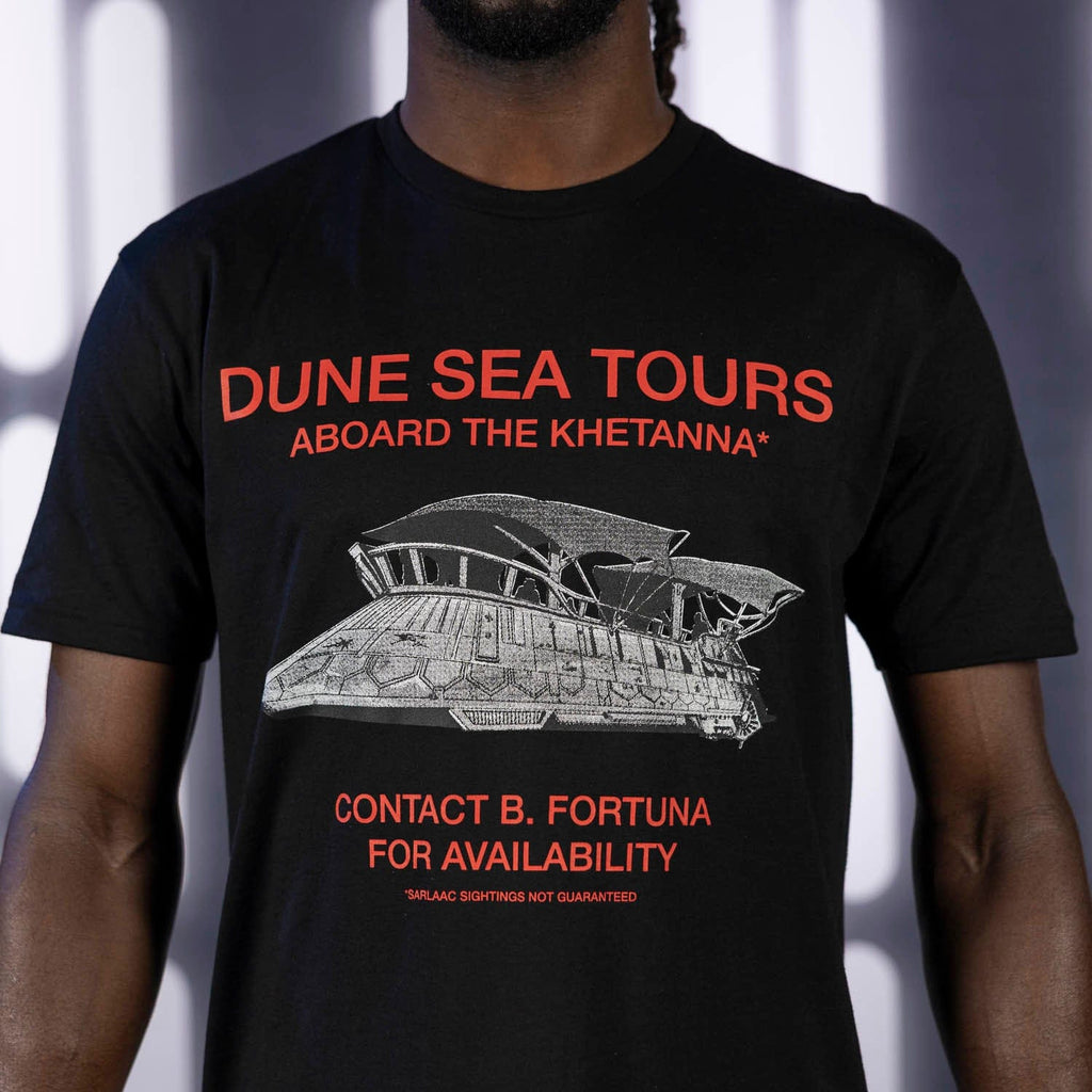 RSVLTS Dune Sea Tours Crewneck Tee in Black — detail 4
