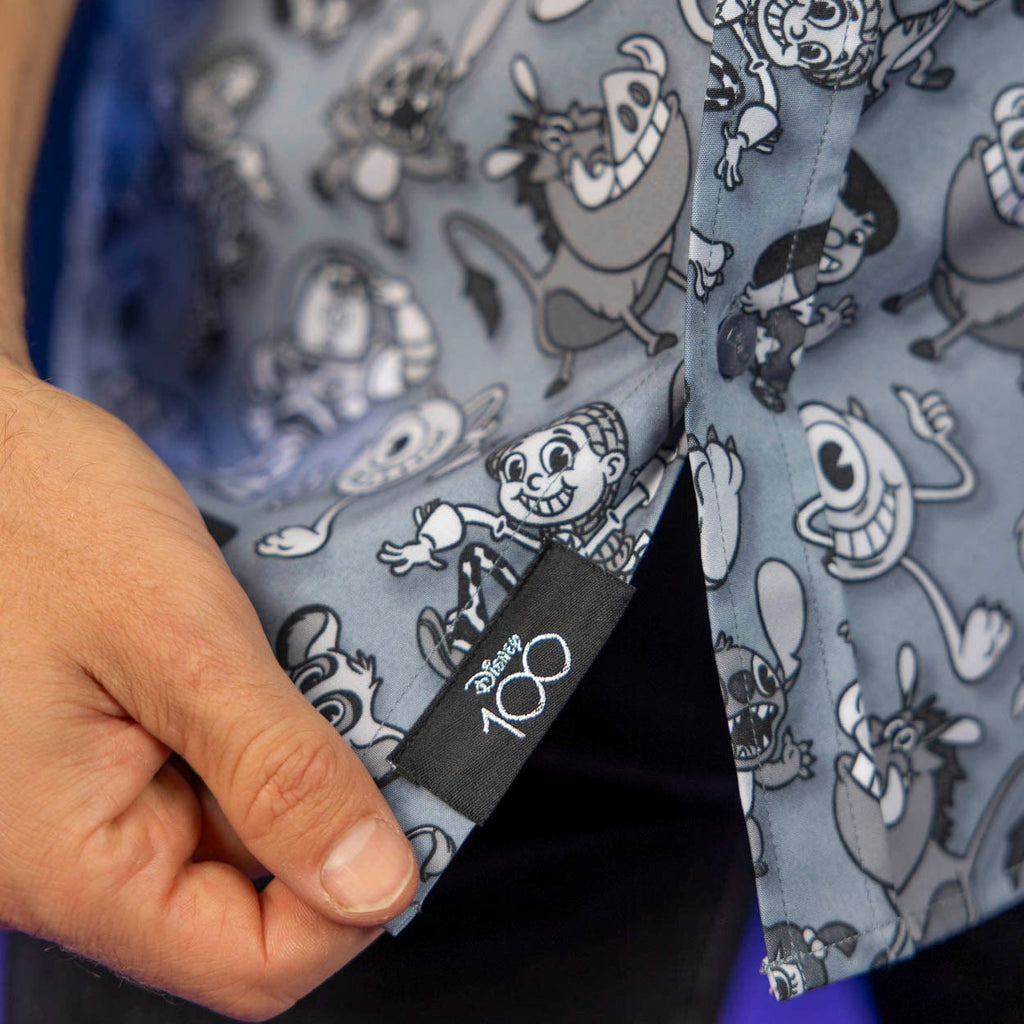 RSVLTS Pie-Eyed Party KUNUFLEX Short Sleeve Shirt in Blue — detail 7