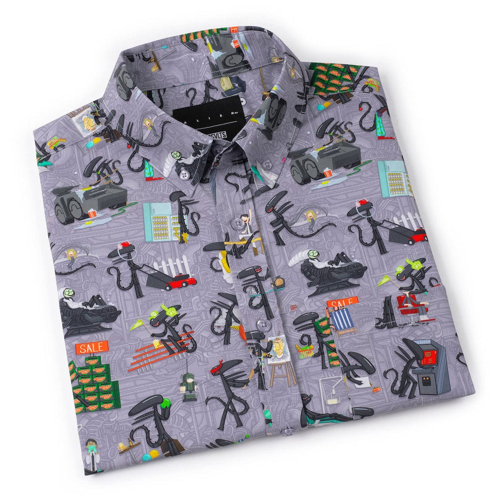 RSVLTS Xenolife KUNUFLEX Short Sleeve Shirt in Multicolor — detail 11
