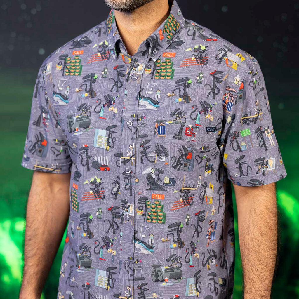RSVLTS Xenolife KUNUFLEX Short Sleeve Shirt in Multicolor — detail 7