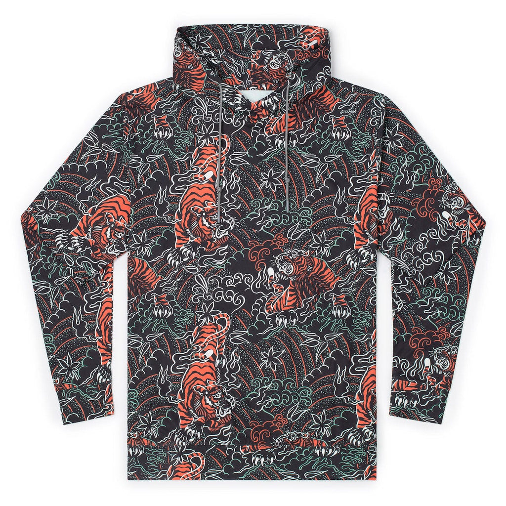 RSVLTS Tiger Style Performance Hoodie in Gray — front view