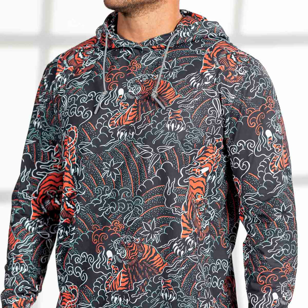RSVLTS Tiger Style Performance Hoodie in Gray — detail 3