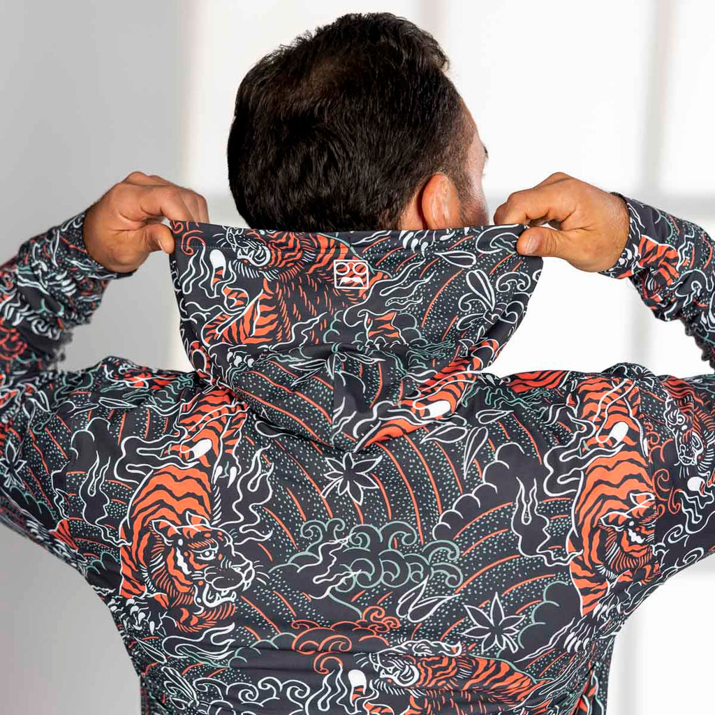 RSVLTS Tiger Style Performance Hoodie in Gray — detail 2