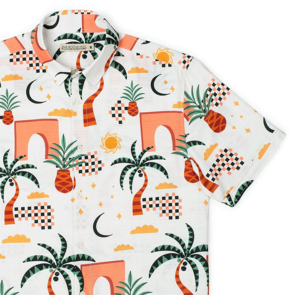 RSVLTS Mirage Bamboo Short Sleeve Shirt in Multicolor — detail 5
