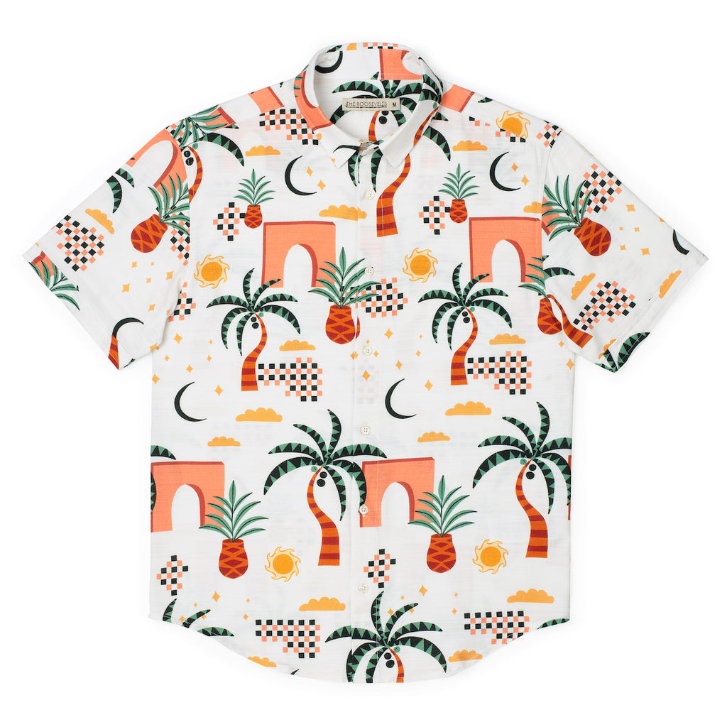 RSVLTS Mirage Bamboo Short Sleeve Shirt in Multicolor — detail 8
