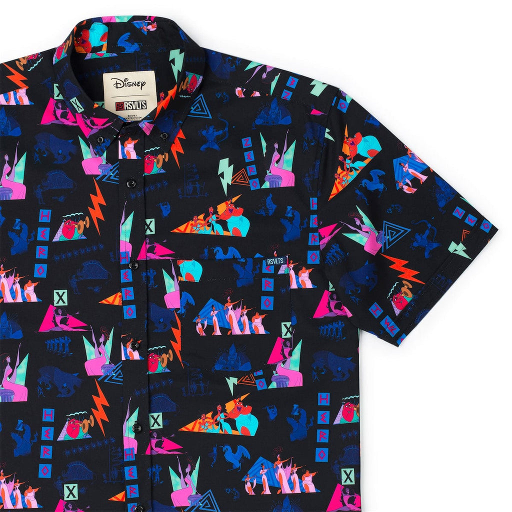 RSVLTS Zero to Hero KUNUFLEX Short Sleeve Shirt in Blue — front view