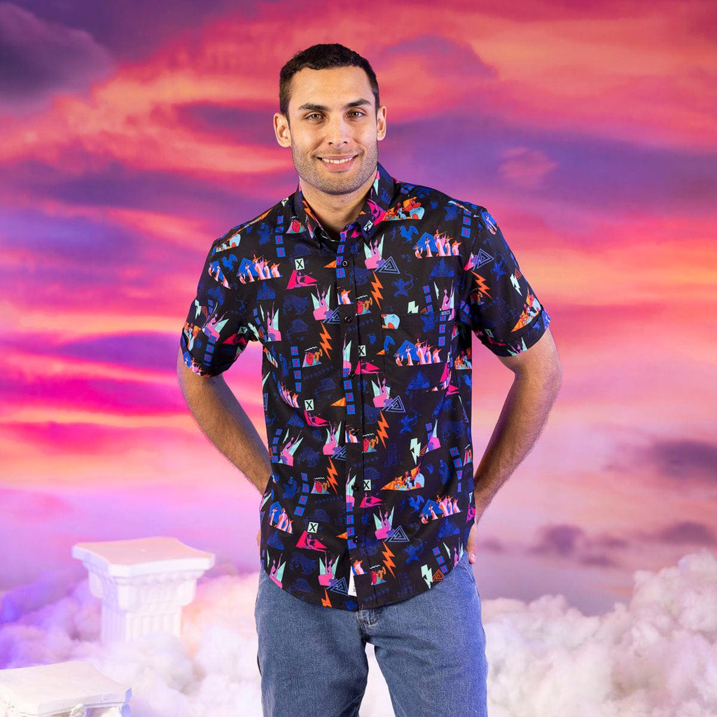 RSVLTS Zero to Hero KUNUFLEX Short Sleeve Shirt in Blue — detail 5