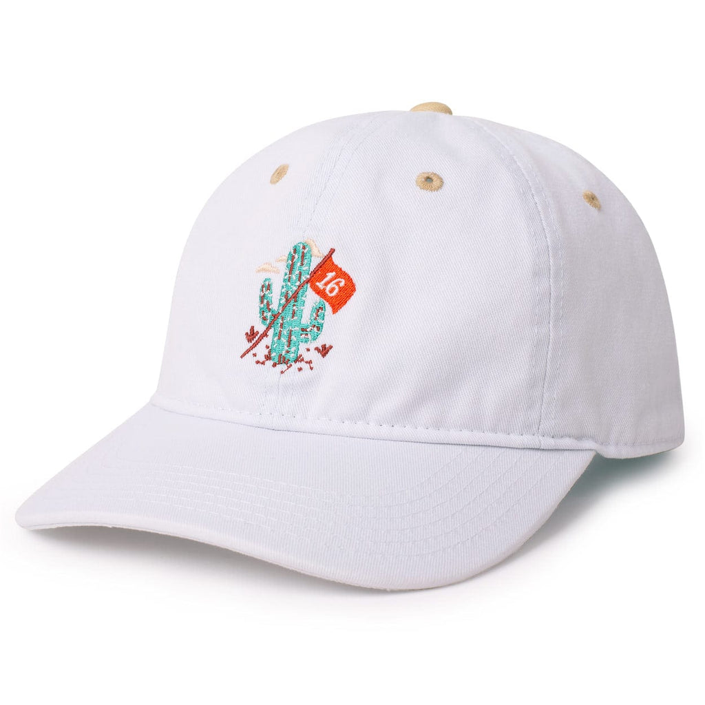 RSVLTS Coliseum Cactus Dad Hat in White — front view