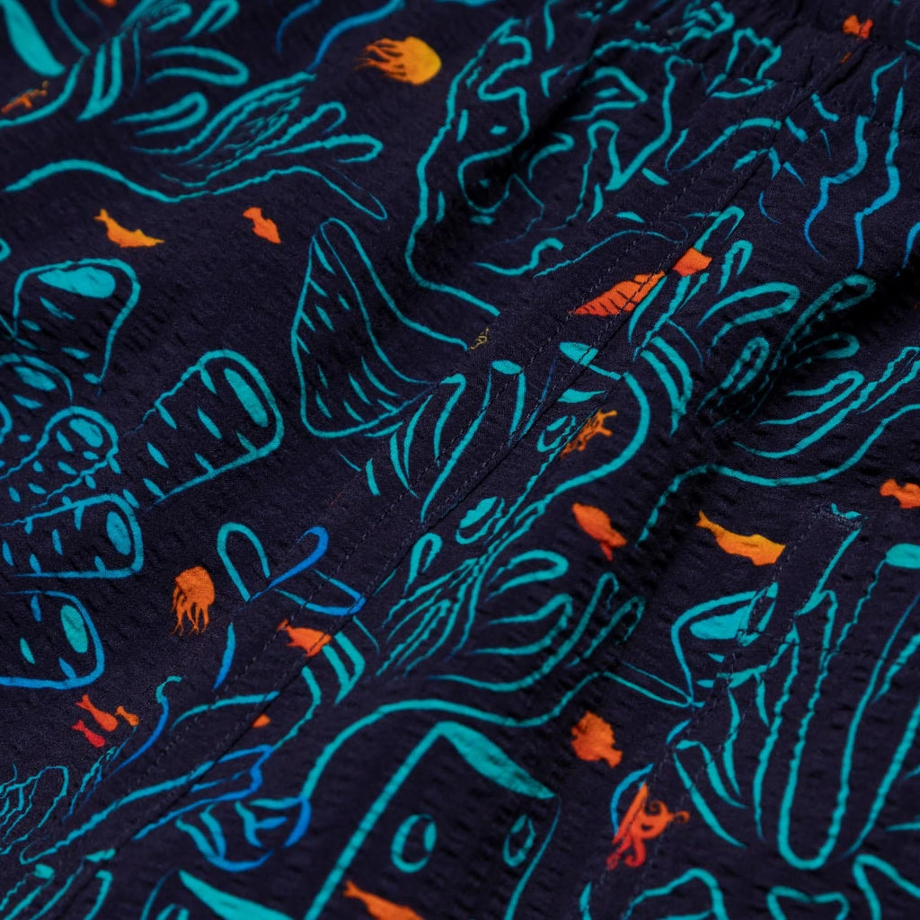 RSVLTS Coral Hybrid Shorts in Blue — detail 3