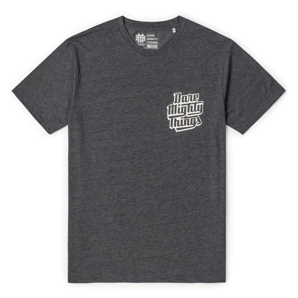 RSVLTS Dare Mighty Things Crewneck Tee in Gray — detail 6