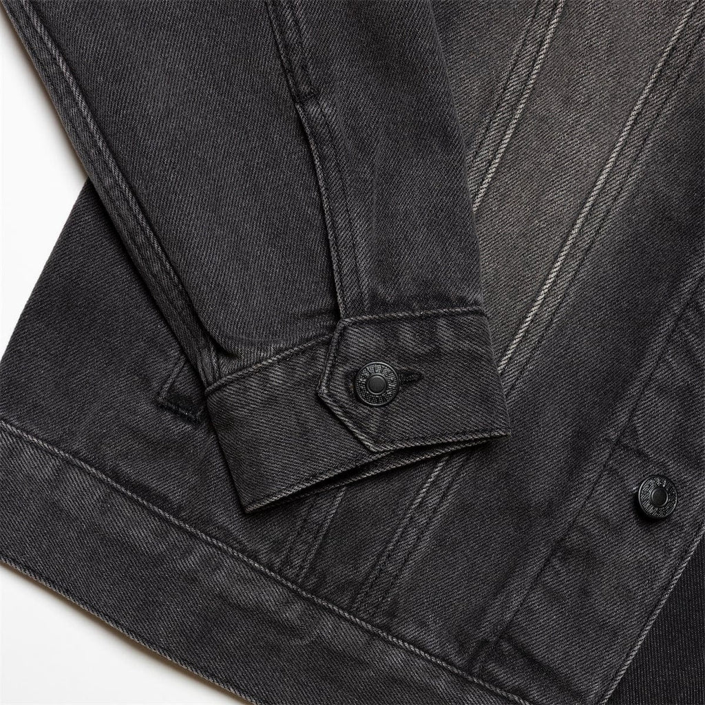 RSVLTS Denim Dan (Vintage Black) Classic Denim Jacket in Black — detail 6