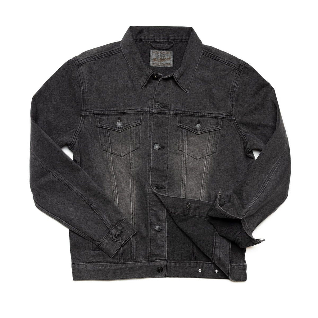 RSVLTS Denim Dan (Vintage Black) Classic Denim Jacket in Black — detail 3