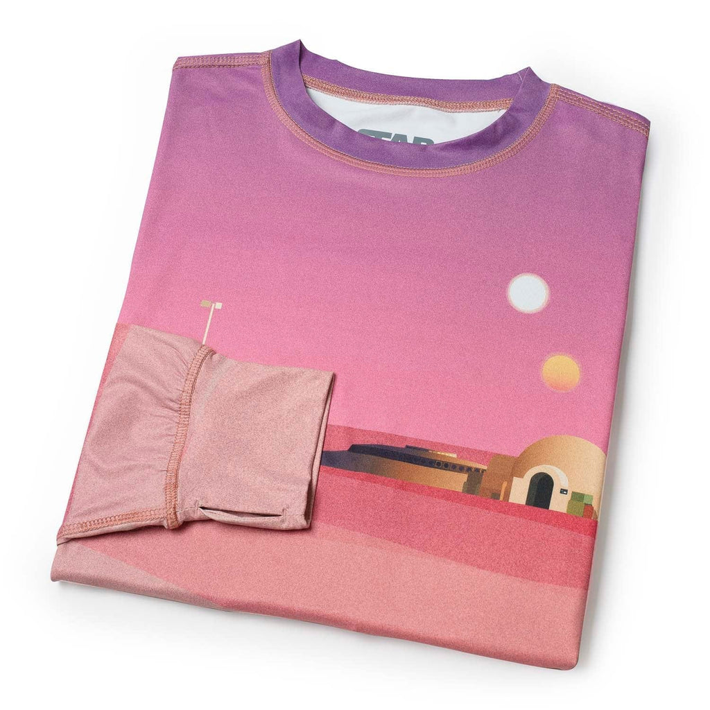 RSVLTS Rising Suns Crewneck Tee in Red — detail 7