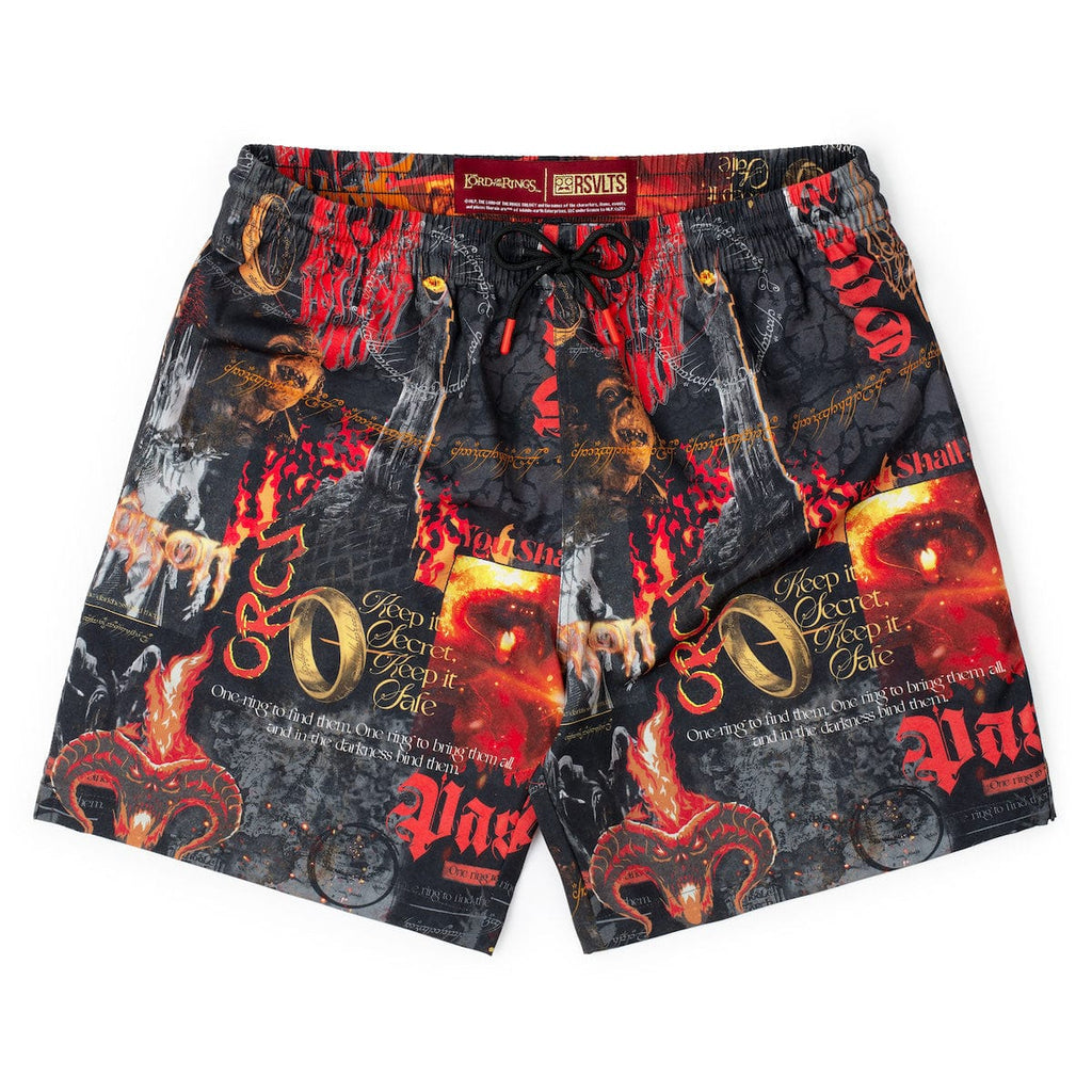 RSVLTS Forces of Mordor Hybrid Shorts in Black — front view