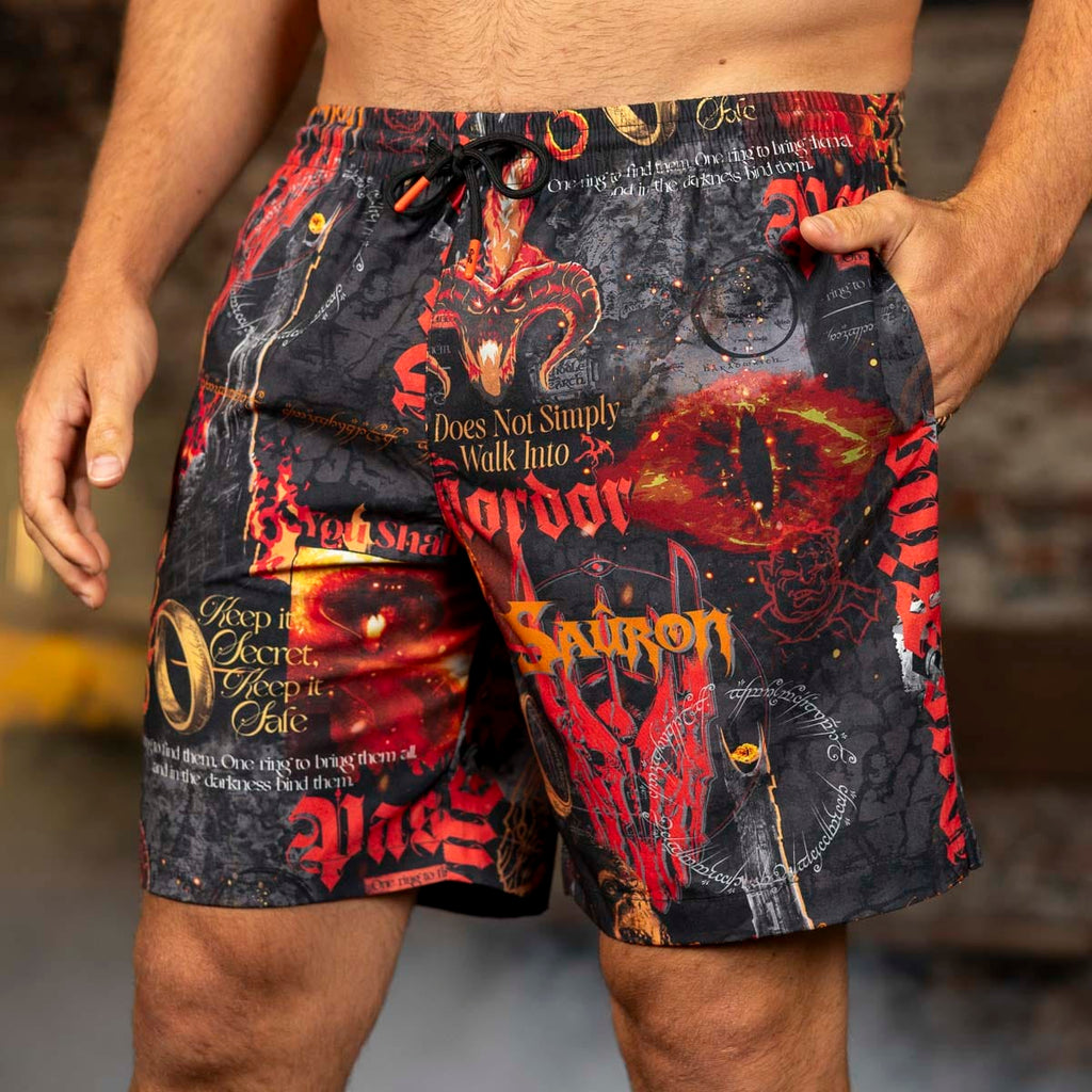 RSVLTS Forces of Mordor Hybrid Shorts in Black — detail 3