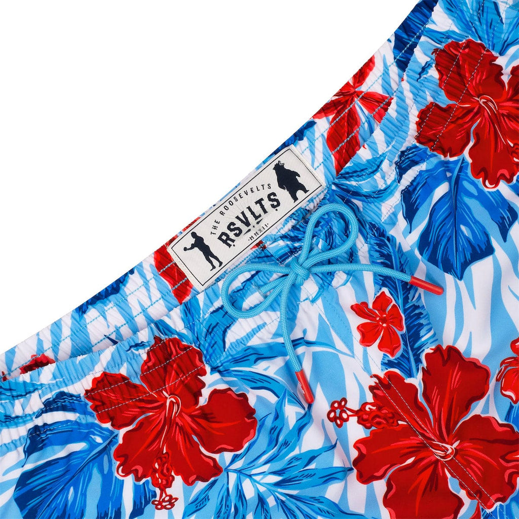 RSVLTS Floral City Steve Hybrid Shorts in Blue — detail 5