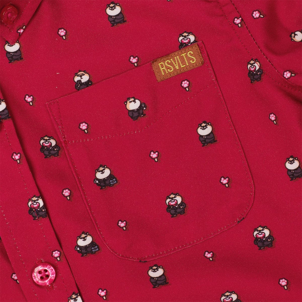 RSVLTS Lil Lemmings Preschool KUNUFLEX Short Sleeve Shirt in Red — detail 3