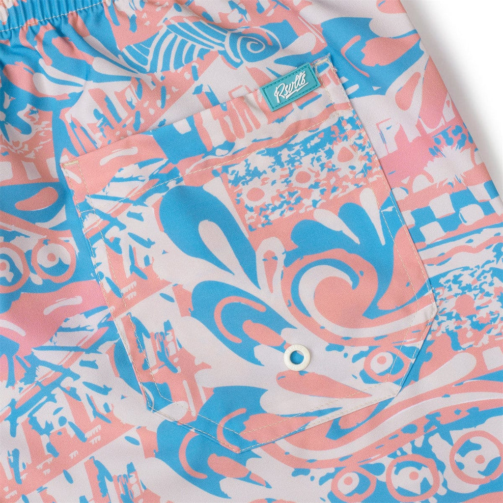 RSVLTS Positano Hybrid Shorts in Blue — detail 4
