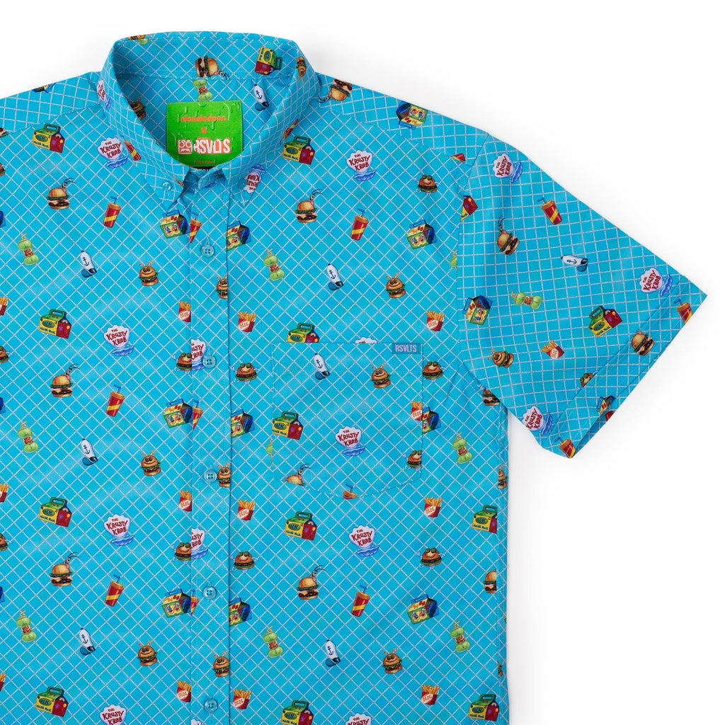 RSVLTS Order Up KUNUFLEX Short Sleeve Shirt in Blue — front view