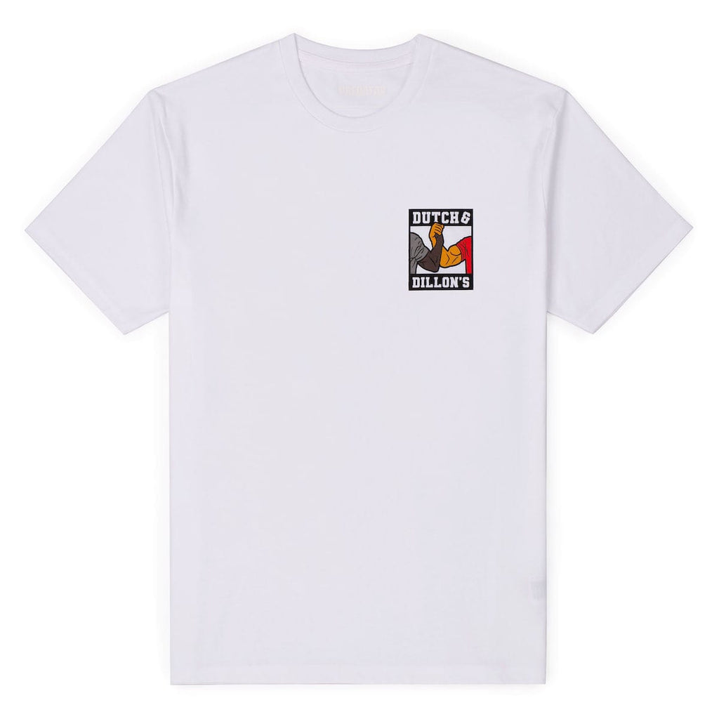 RSVLTS Dutch and Dillon’s Crewneck Tee in White — detail 2
