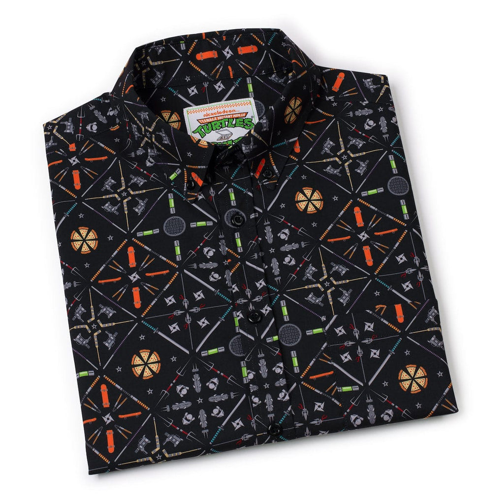 RSVLTS Splinter's Couch KUNUFLEX Short Sleeve Shirt in Black — detail 11