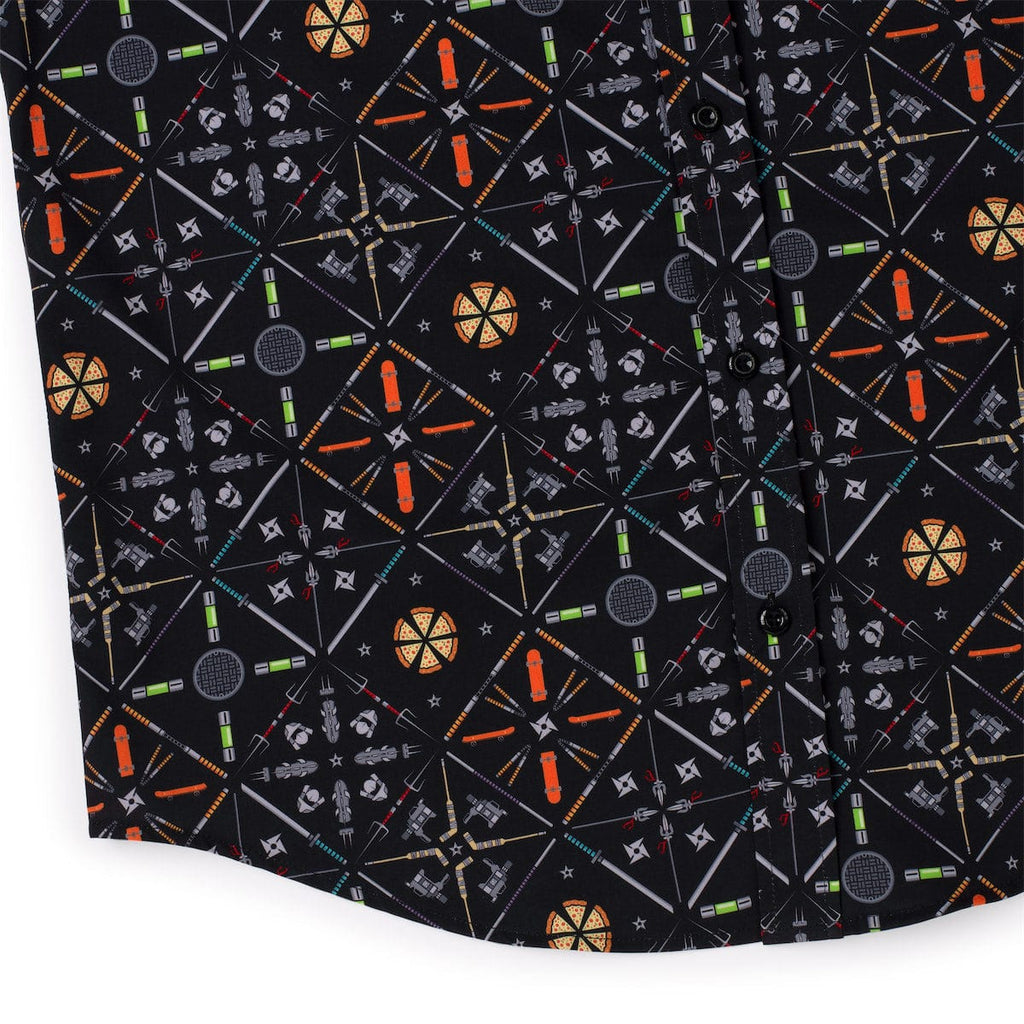 RSVLTS Splinter's Couch KUNUFLEX Short Sleeve Shirt in Black — detail 10