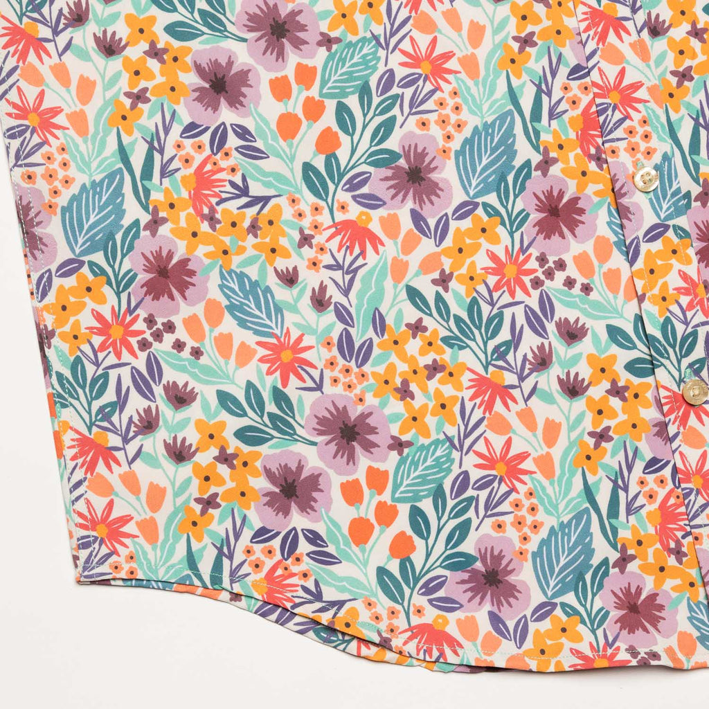 RSVLTS Garden Party KUNUFLEX Short Sleeve Shirt in Green — detail 7
