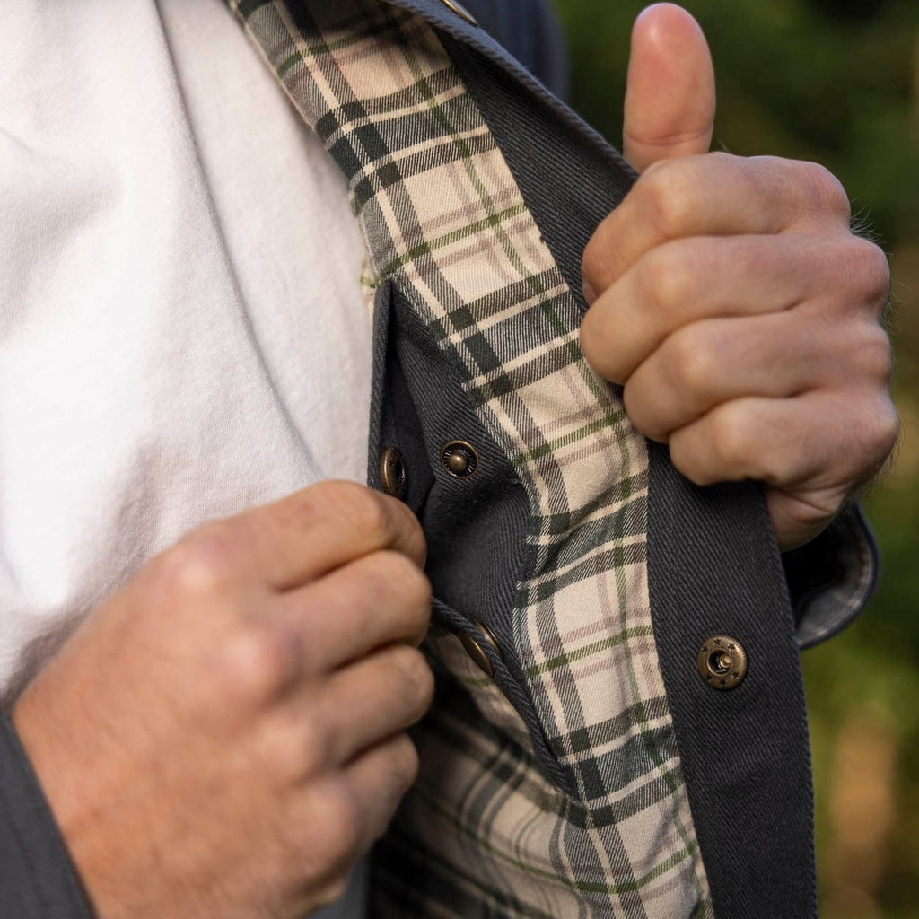 RSVLTS Gray Heavy-Duty Shirt Jacket in Gray — detail 7