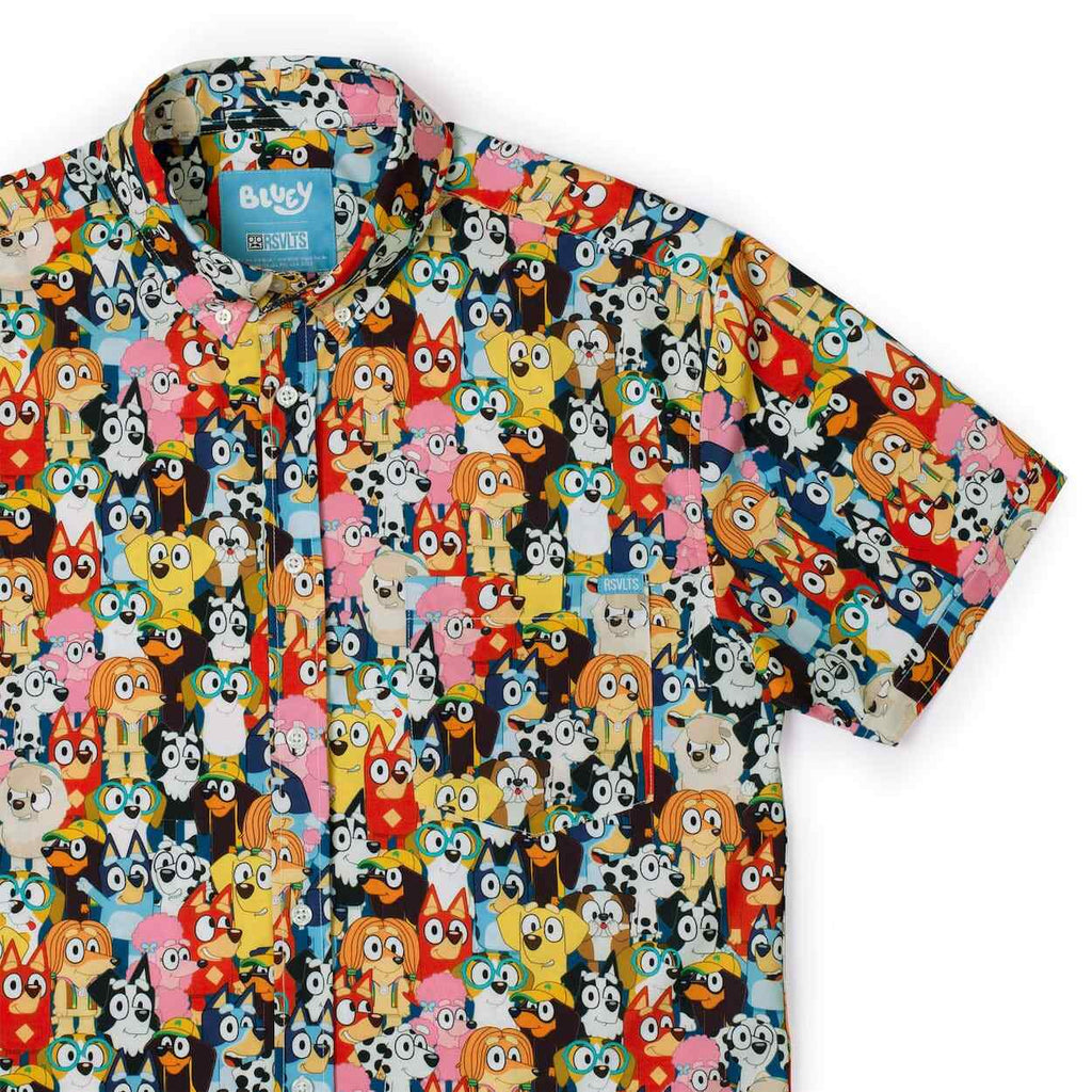 RSVLTS Primary Pals KUNUFLEX Short Sleeve Shirt in Multicolor — front view
