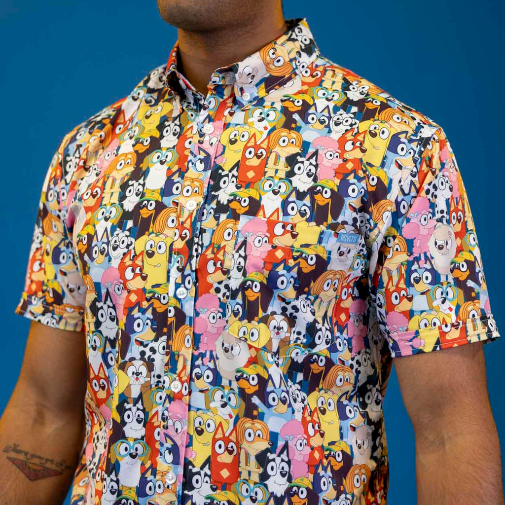 RSVLTS Primary Pals KUNUFLEX Short Sleeve Shirt in Multicolor — detail 5