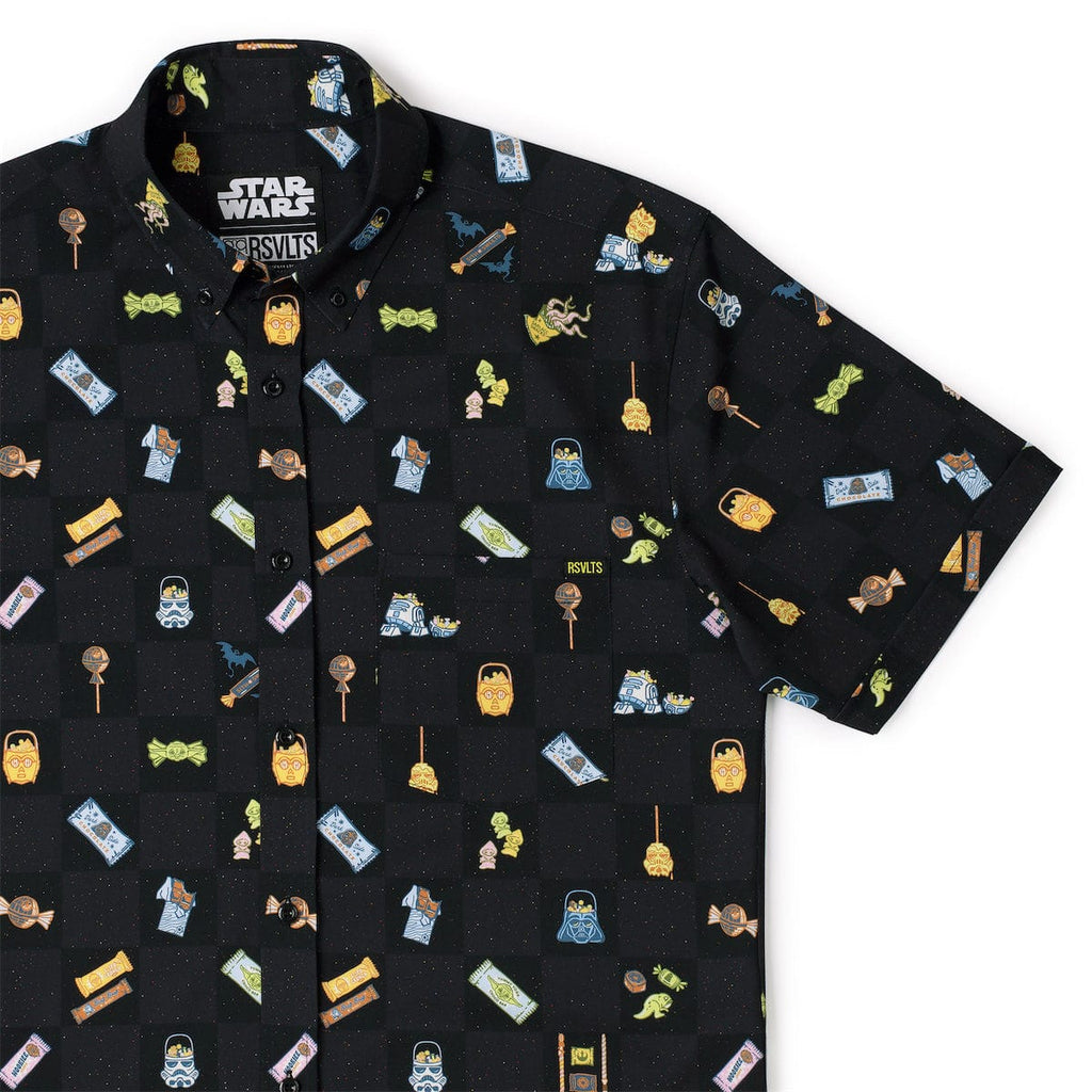 RSVLTS It's a Treat! KUNUFLEX Short Sleeve Shirt in Black — front view