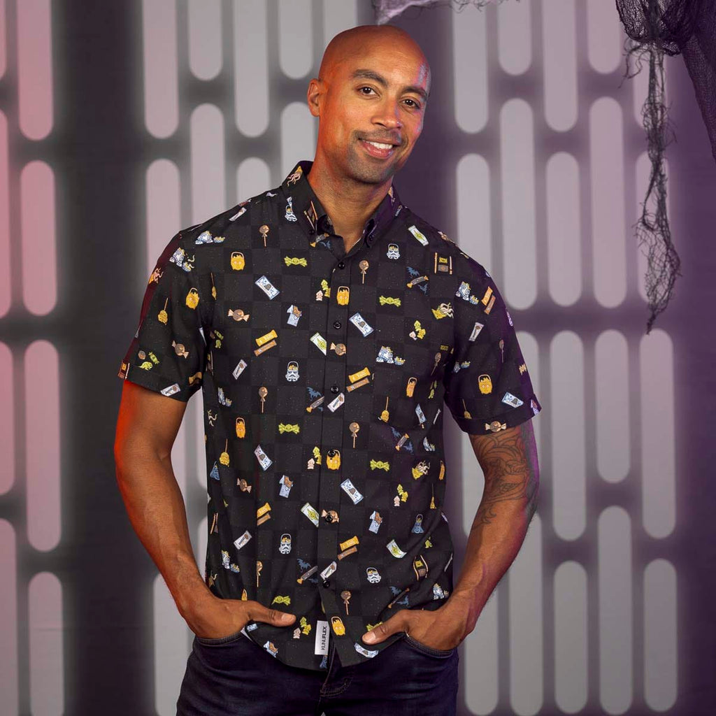 RSVLTS It's a Treat! KUNUFLEX Short Sleeve Shirt in Black — detail 5