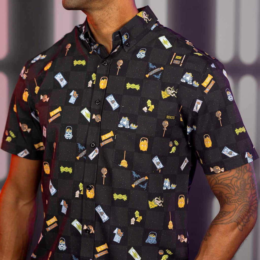 RSVLTS It's a Treat! KUNUFLEX Short Sleeve Shirt in Black — detail 7