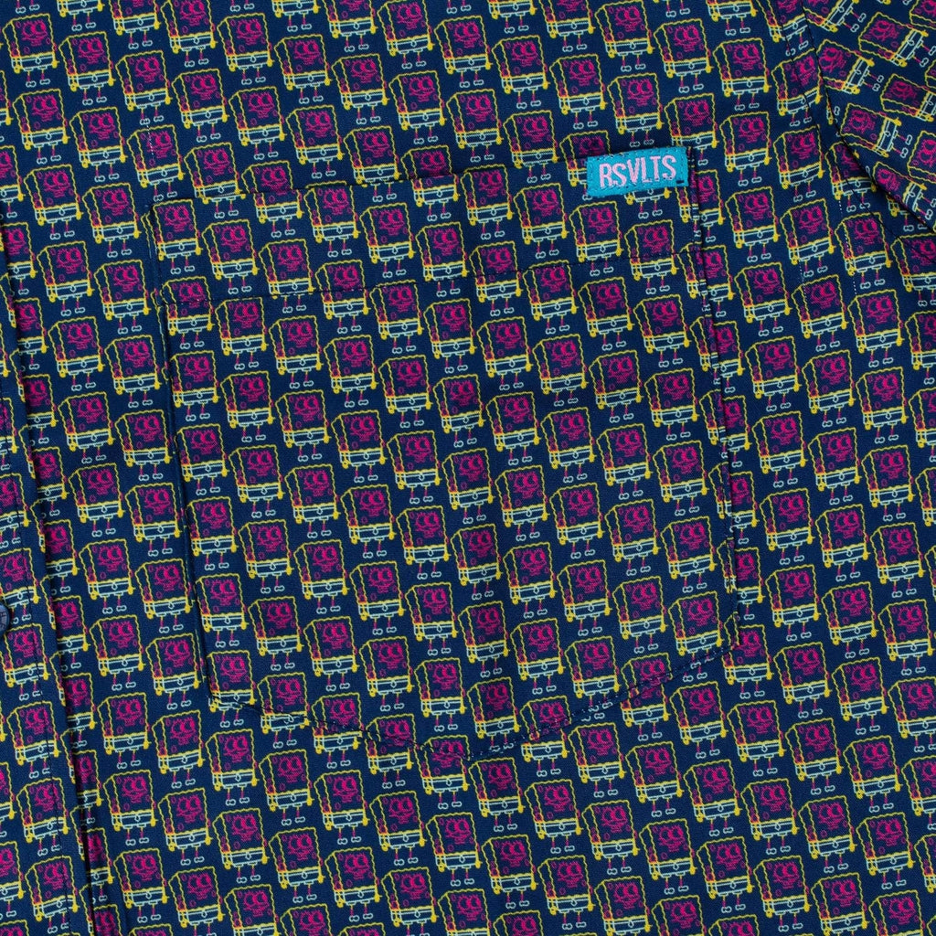 RSVLTS Lil Sponges KUNUFLEX Short Sleeve Shirt in Black — detail 4