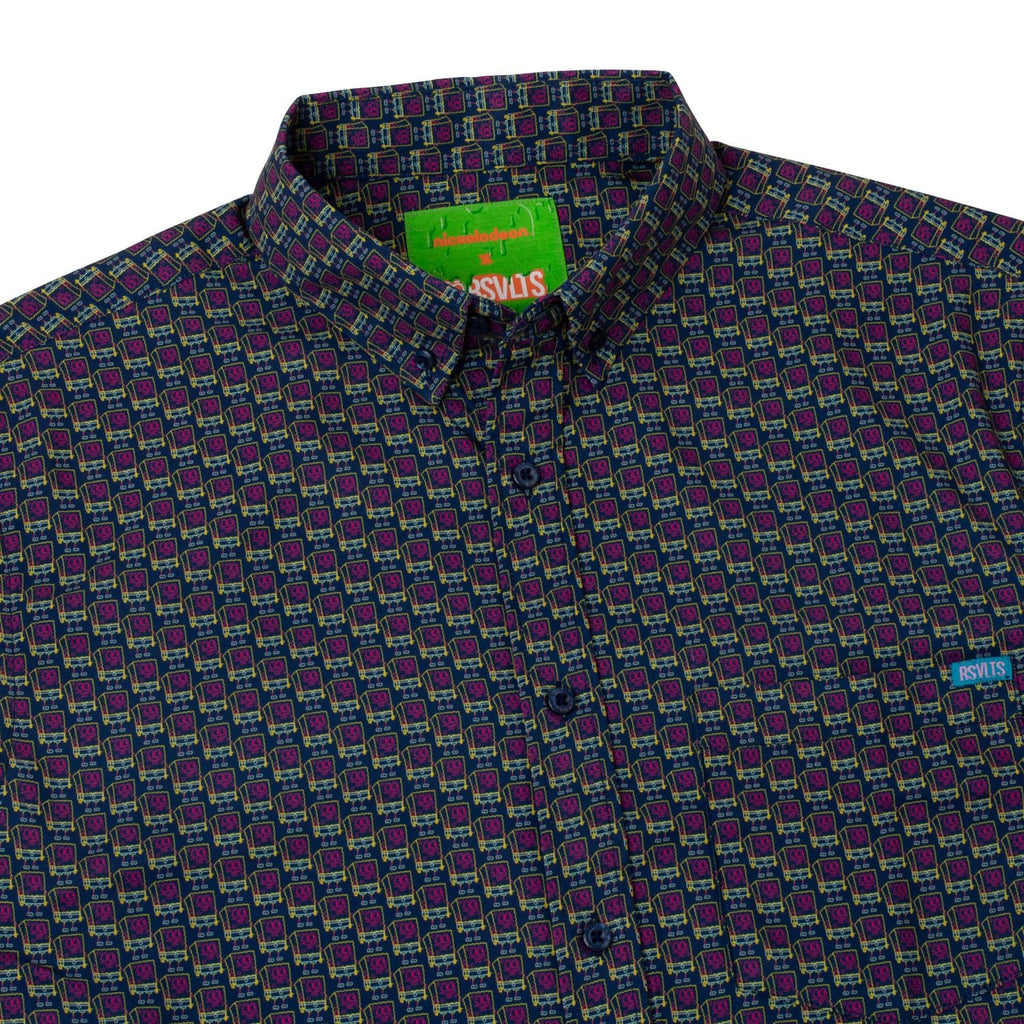 RSVLTS Lil Sponges KUNUFLEX Short Sleeve Shirt in Black — detail 7