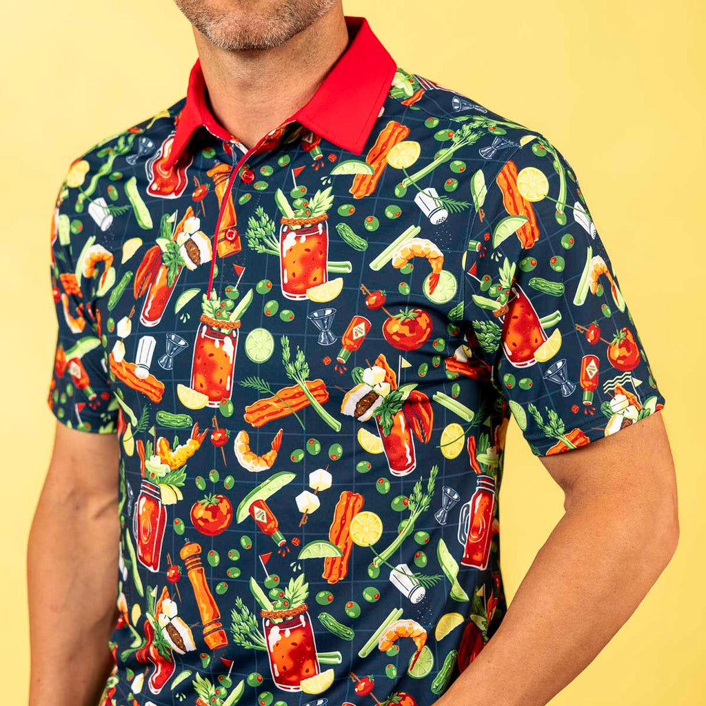 RSVLTS Bloody Awesome All-Day Polo in Multicolor — front view