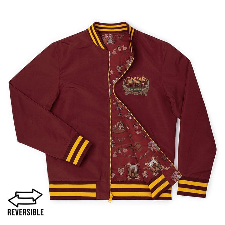 RSVLTS Gaston's Lodge Reversible Bomber Jacket in Red — detail 3
