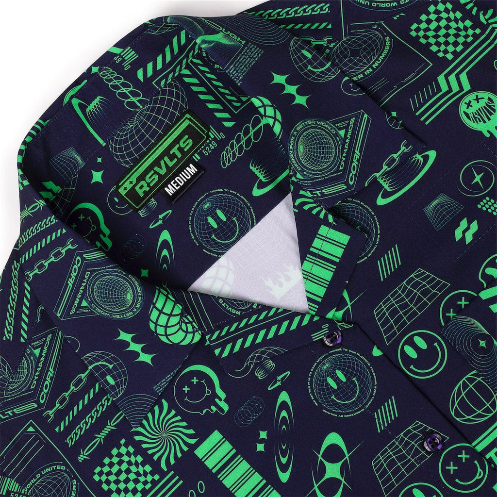 RSVLTS World Wide Widgets Women's KUNUFLEX Short Sleeve Shirt in Black — detail 6