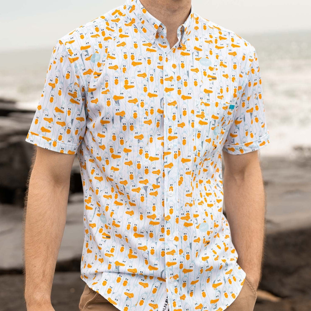 RSVLTS MINE! KUNUFLEX Short Sleeve Shirt in White — detail 11