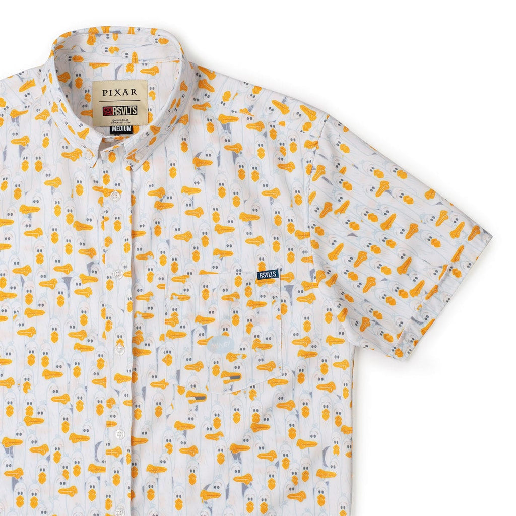RSVLTS MINE! KUNUFLEX Short Sleeve Shirt in White — front view